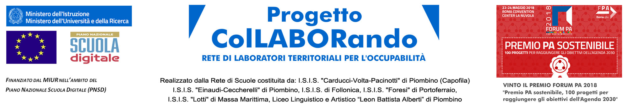 Progetto Collaborando - Scuola capofila: Istituto di Istruzione Superiore Carducci - Volta - Pacinotti di Piombino (LI)